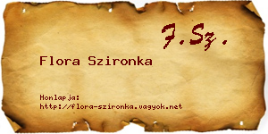 Flora Szironka névjegykártya